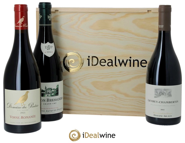 iDealwine caisse bois 3 grands vins rouges bourgogne