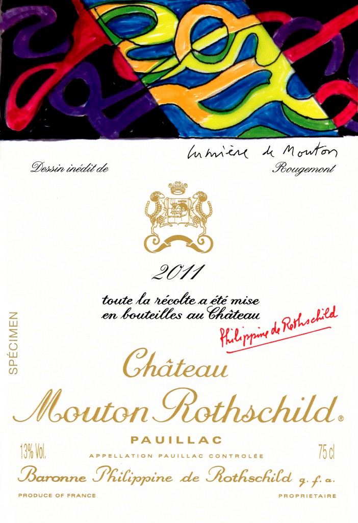 étiquette mouton rothschild 2011