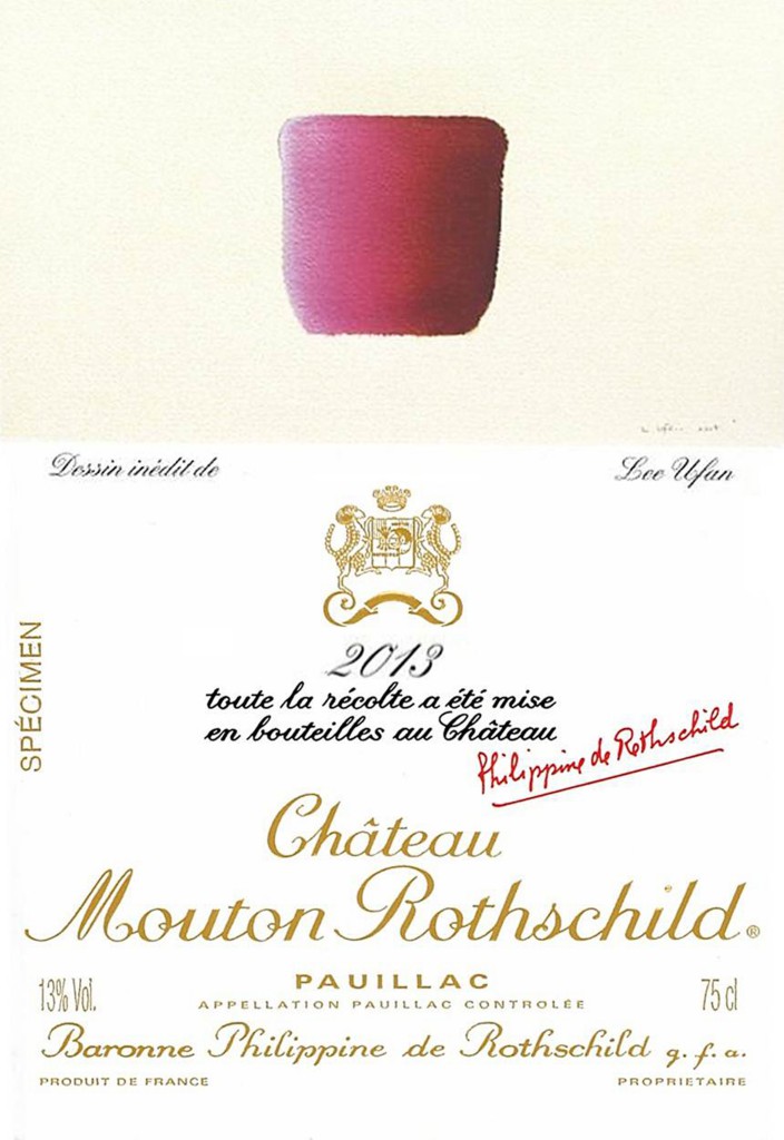 Etiquette Mouton Rothschild 2013
